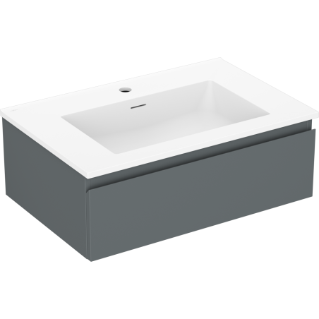 Mexen Orio gabinete de baño de 70 cm con lavabo Otis, 1 cajón, grafito mate/blanco mate - 91A10-07023-1-BF66-W18M01