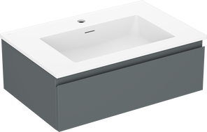 Mexen Orio gabinete de baño de 70 cm con lavabo Otis, 1 cajón, grafito mate/blanco mate - 91A10-07023-1-BF66-W18M01