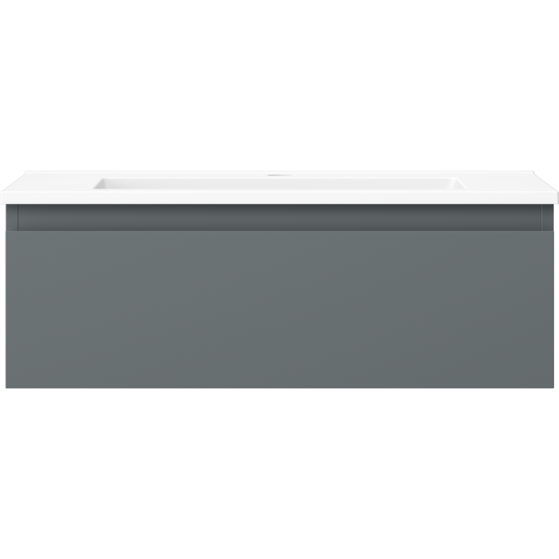 Mexen Orio meuble de salle de bain 70 cm avec lavabo Otis, 1 tiroir, graphite mat/blanc mat - 91A10-07023-1-BF66-W18M01