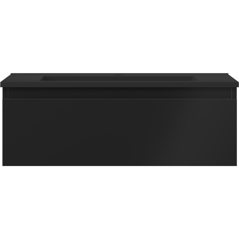 Mexen Orio badkamerkast 70 cm met wastafel Otis, 1 lade, zwart mat - 91A10-07023-1-BF71-W18M71