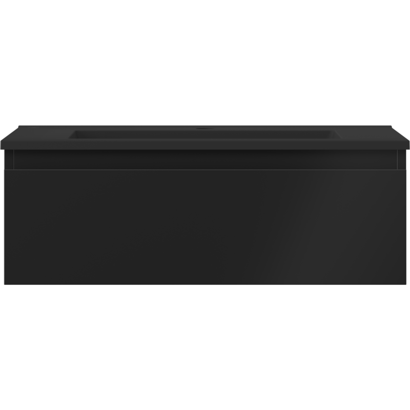 Mexen Orio bathroom cabinet 70 cm with Otis washbasin, 1 drawer, black matte - 91A10-07023-1-BF71-W18M71