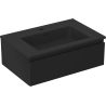 Mexen Orio Badezimmerschrank 70 cm mit Otis Waschbecken, 1 Schublade, schwarz matt - 91A10-07023-1-BF71-W18M71