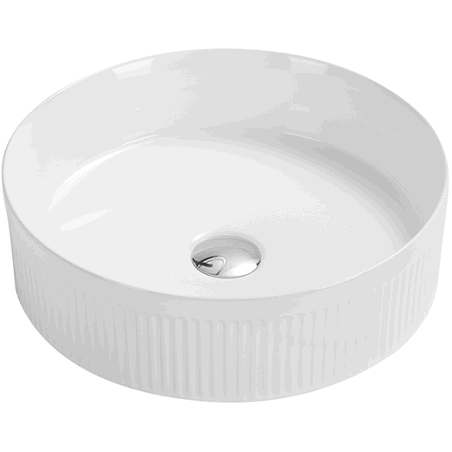 Mexen Grovo lavabo à poser strié 35 x 35 cm, blanc - 22303500