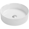 Mexen Grovo lavabo à poser strié 35 x 35 cm, blanc - 22303500