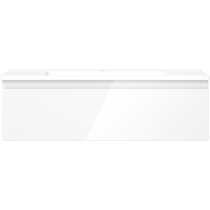 Mexen Orio badkamerkast 80 cm met wastafel Otis, 1 lade, witte hoogglans - 91A10-08023-1-BF00-W18M00