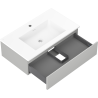 Mexen Orio armoire de salle de bain 80 cm avec lavabo Otis, 1 tiroir, gris mat/blanc mat - 91A10-08023-1-BF62-W18M01