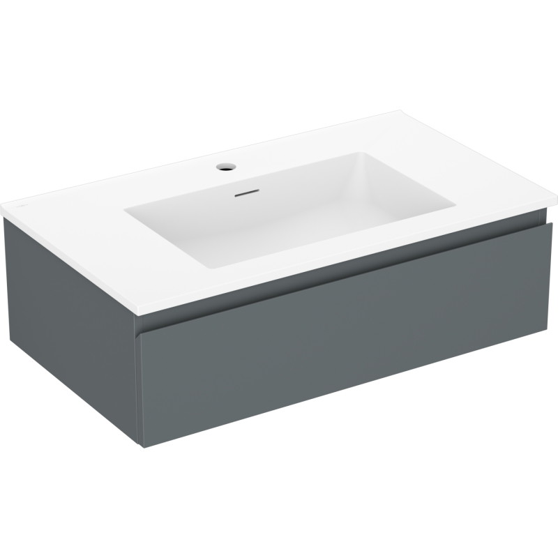 Mexen Orio armario de baño 80 cm con lavabo Otis, 1 cajón, grafito mate/blanco mate - 91A10-08023-1-BF66-W18M01