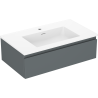 Mexen Orio mueble de baño 80 cm con lavabo Otis, 1 cajón, grafito mate/blanco mate - 91A10-08023-1-BF66-W18M01