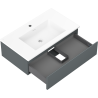 Mexen Orio mueble de baño 80 cm con lavabo Otis, 1 cajón, grafito mate/blanco mate - 91A10-08023-1-BF66-W18M01