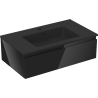 Mexen Orio Badezimmerschrank 80 cm mit Waschbecken Otis, 1 Schublade, schwarz glänzend/schwarz matt - 91A10-08023-1-BF70-W18M71