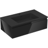 Mexen Orio mueble de baño 80 cm con lavabo Otis, 1 cajón, negro brillante/negro mate - 91A10-08023-1-BF70-W18M71