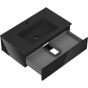 Mexen Orio armario de baño de 80 cm con lavabo Otis, 1 cajón, negro brillo/negro mate - 91A10-08023-1-BF70-W18M71