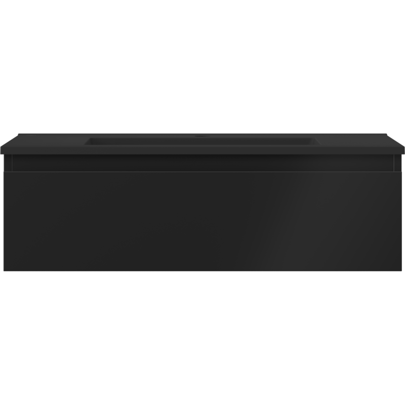 Mexen Orio mueble de baño de 80 cm con lavabo Otis, 1 cajón, negro mate - 91A10-08023-1-BF71-W18M71