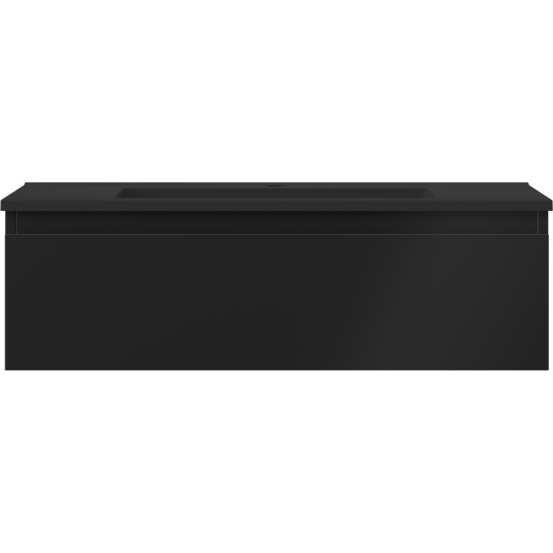 Mexen Orio szafka łazienkowa 80 cm z umywalką Otis, 1 szuflada, czarna mat - 91A10-08023-1-BF71-W18M71