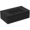 Mexen Orio Badezimmerunterschrank 80 cm mit Waschbecken Otis, 1 Schublade, schwarz matt - 91A10-08023-1-BF71-W18M71