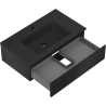 Mexen Orio mueble de baño de 80 cm con lavabo Otis, 1 cajón, negro mate - 91A10-08023-1-BF71-W18M71
