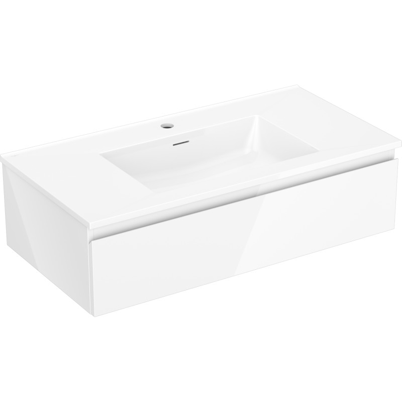 Mexen Orio vannitoakapp 90 cm valamu Otis, 1 sahtel, valge läige - 91A10-09023-1-BF00-W18M00
