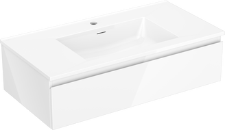 Mexen Orio armario de baño 90 cm con lavabo Otis, 1 cajón, blanco brillo - 91A10-09023-1-BF00-W18M00