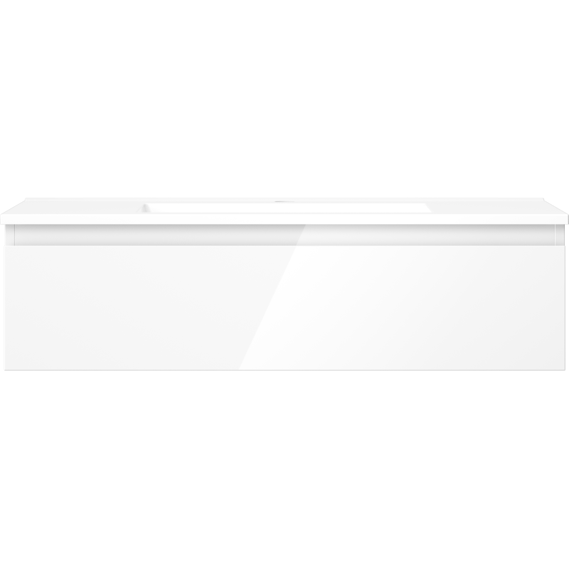 Mexen Orio armario de baño 90 cm con lavabo Otis, 1 cajón, blanco brillo - 91A10-09023-1-BF00-W18M00