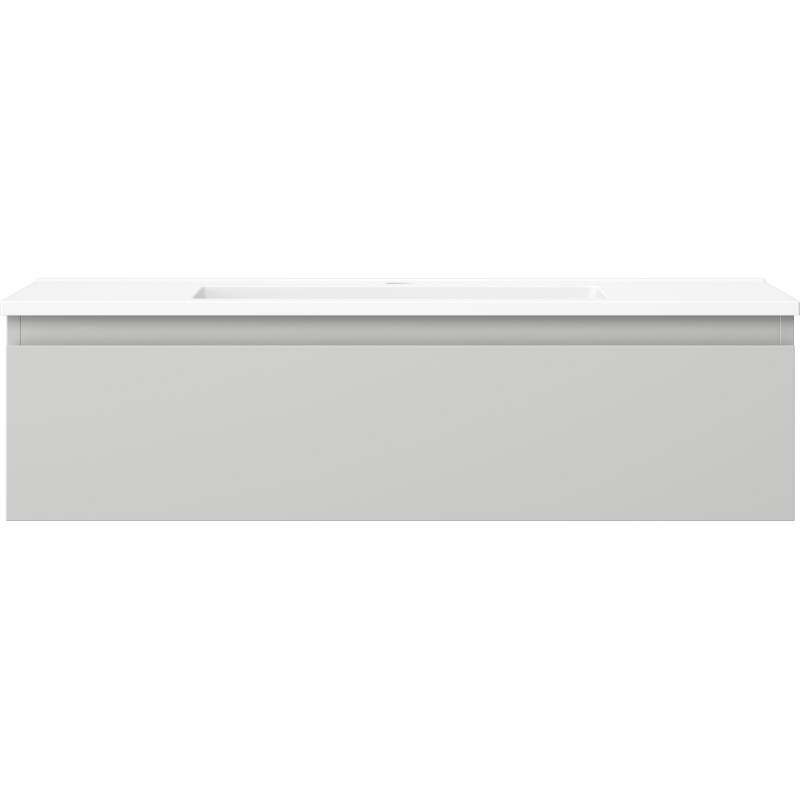 Mexen Orio armario de baño de 90 cm con lavabo Otis, 1 cajón, gris mate/blanco mate - 91A10-09023-1-BF62-W18M01