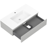 Mexen Orio armoire de salle de bain 90 cm avec lavabo Otis, 1 tiroir, gris mat/blanc mat - 91A10-09023-1-BF62-W18M01
