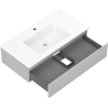 Mexen Orio meuble de salle de bain 90 cm avec lavabo Otis, 1 tiroir, gris mat/blanc mat - 91A10-09023-1-BF62-W18M01