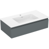 Mexen Orio mobile bagno 90 cm con lavabo Otis, 1 cassetto, grafite opaco/bianco opaco - 91A10-09023-1-BF66-W18M01