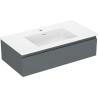 Mexen Orio mobile da bagno 90 cm con lavabo Otis, 1 cassetto, grafite opaco/bianco opaco - 91A10-09023-1-BF66-W18M01