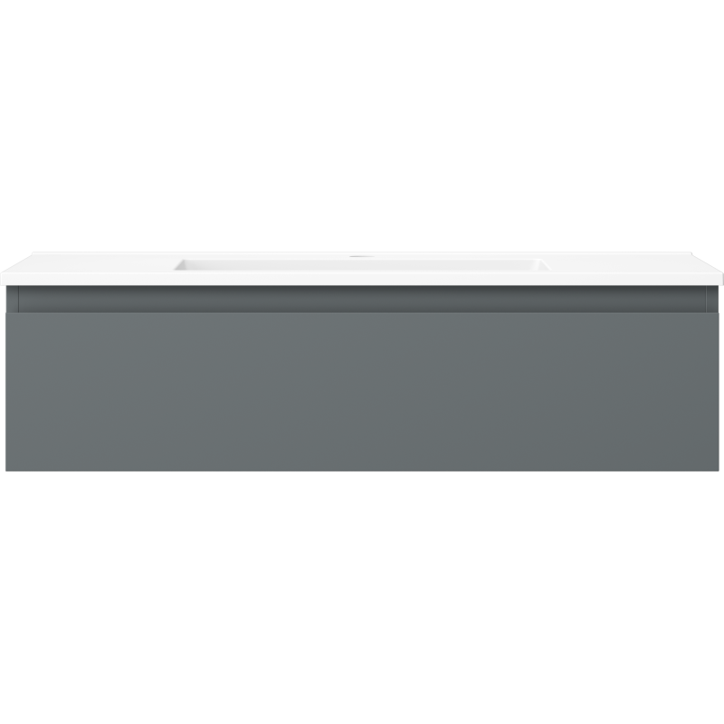 Mexen Orio badkamerkast 90 cm met wastafel Otis, 1 lade, grafiet mat/wit mat - 91A10-09023-1-BF66-W18M01