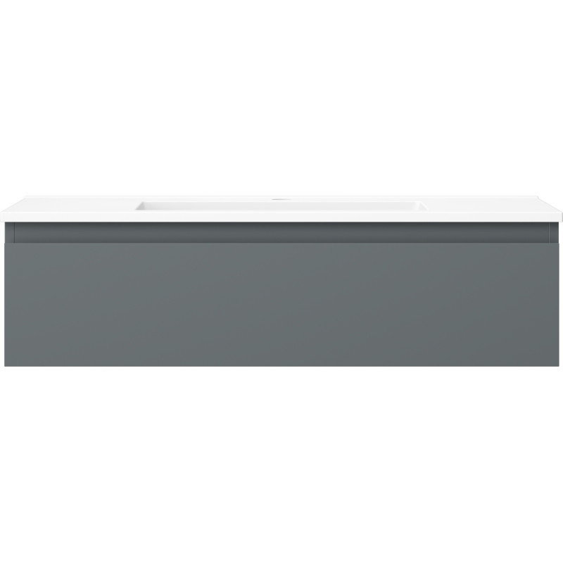 Mexen Orio gabinete de baño de 90 cm con lavabo Otis, 1 cajón, grafito mate/blanco mate - 91A10-09023-1-BF66-W18M01