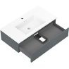 Mexen Orio mobile bagno 90 cm con lavabo Otis, 1 cassetto, grafite opaco/bianco opaco - 91A10-09023-1-BF66-W18M01
