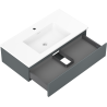 Mexen Orio mueble de baño 90 cm con lavabo Otis, 1 cajón, grafito mate/blanco mate - 91A10-09023-1-BF66-W18M01