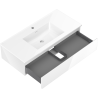 Mexen Orio meuble de salle de bain 100 cm avec lavabo Otis, 1 tiroir, blanc brillant - 91A10-10023-1-BF00-W18M00
