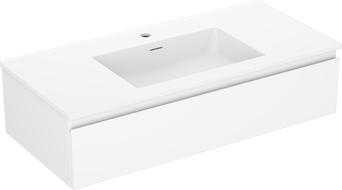 Mexen Orio mobile bagno 100 cm con lavabo Otis, 1 cassetto, bianco opaco - 91A10-10023-1-BF01-W18M01