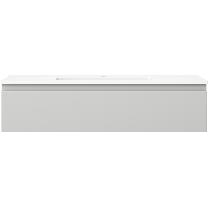 Mexen Orio meuble de salle de bains 100 cm avec lavabo Otis, 1 tiroir, gris mat/blanc mat - 91A10-10023-1-BF62-W18M01