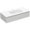 Mexen Orio armoire de salle de bain 100 cm avec lavabo Otis, 1 tiroir, gris mat/blanc mat - 91A10-10023-1-BF62-W18M01