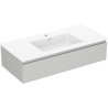 Mexen Orio mueble de baño de 100 cm con lavabo Otis, 1 cajón, gris mate/blanco mate - 91A10-10023-1-BF62-W18M01