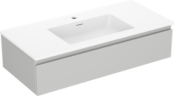 Mexen Orio mobile da bagno 100 cm con lavabo Otis, 1 cassetto, grigio opaco/bianco opaco - 91A10-10023-1-BF62-W18M01
