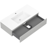 Mexen Orio armoire de salle de bain 100 cm avec lavabo Otis, 1 tiroir, gris mat/blanc mat - 91A10-10023-1-BF62-W18M01