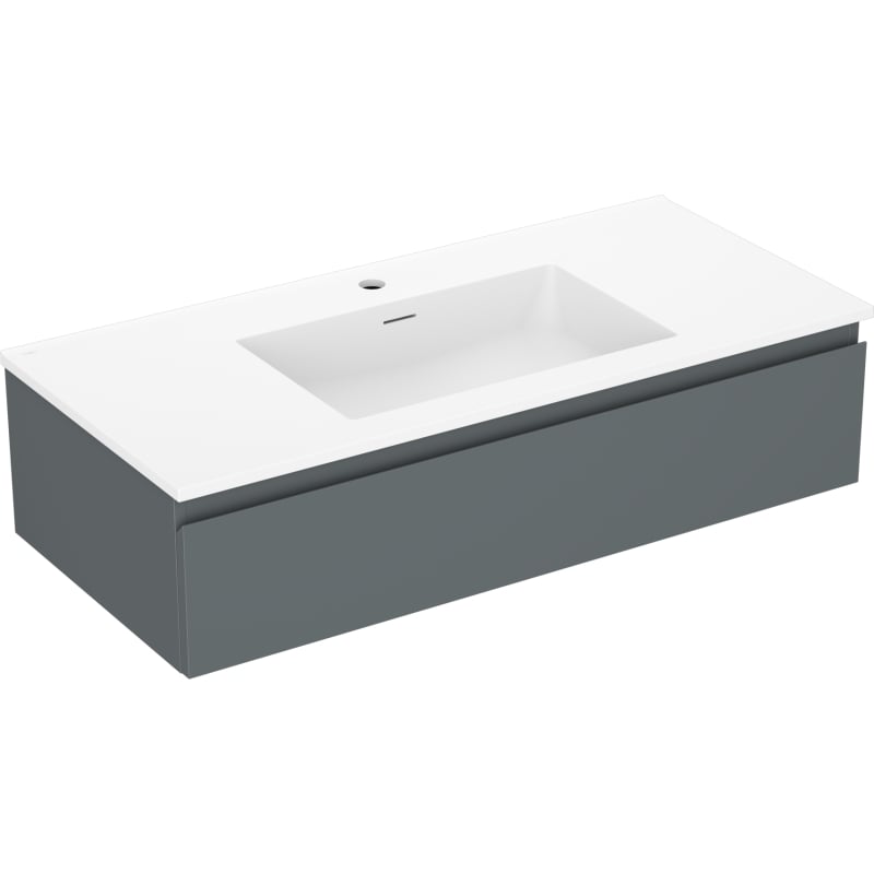 Mexen Orio szafka łazienkowa 100 cm z umywalką Otis, 1 szuflada, grafit mat/biała mat - 91A10-10023-1-BF66-W18M01