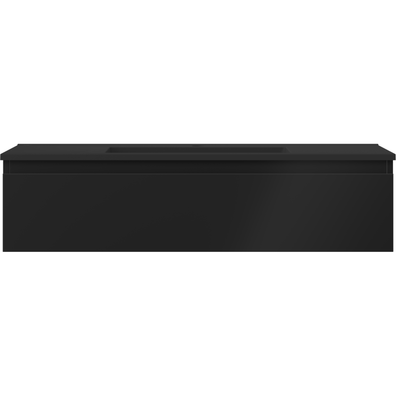 Mexen Orio meuble de salle de bains 100 cm avec lavabo Otis, 1 tiroir, noir mat - 91A10-10023-1-BF71-W18M71