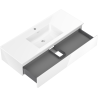 Mexen Orio 120 cm bathroom cabinet with Otis sink, 1 drawer, white gloss - 91A10-12023-1-BF00-W18M00