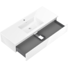 Mexen Orio bathroom cabinet 120 cm with Otis sink, 1 drawer, white gloss - 91A10-12023-1-BF00-W18M00
