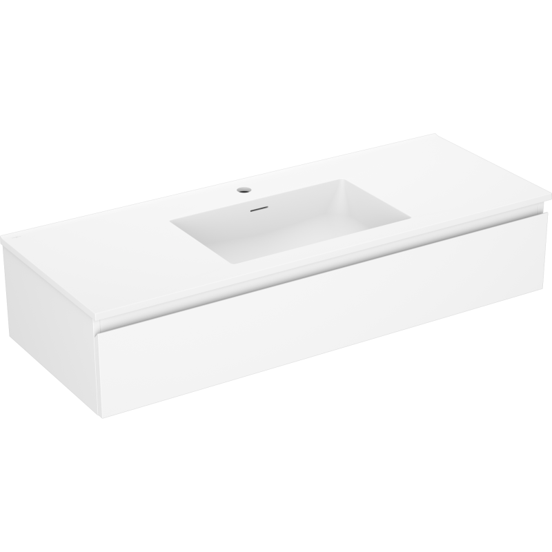 Mexen Orio meuble de salle de bain 120 cm avec lavabo Otis, 1 tiroir, blanc mat - 91A10-12023-1-BF01-W18M01