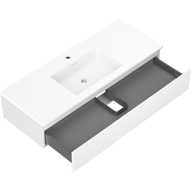 Mexen Orio gabinete de baño 120 cm con lavabo Otis, 1 cajón, blanco mate - 91A10-12023-1-BF01-W18M01