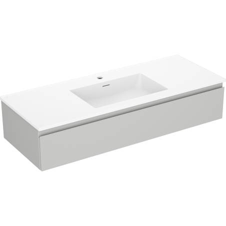 Mexen Orio Buedzëmmer Cabinet 120 cm matten Umiwella Otis, 1 Tirang, gro matte/weis matte - 91A10-12023-1-BF62-W18M01