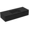 Mexen Orio Badezimmerschrank 120 cm mit Waschbecken Otis, 1 Schublade, schwarz matt - 91A10-12023-1-BF71-W18M71