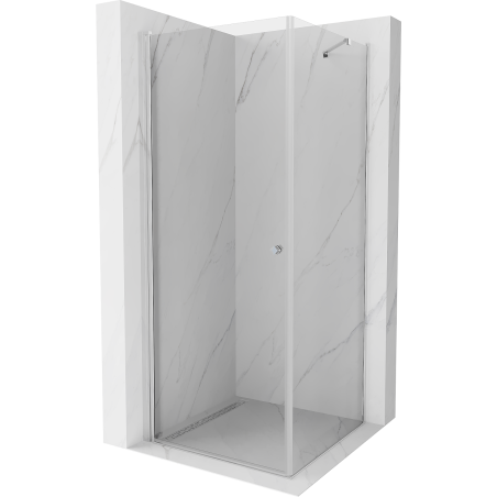 Mexen Pretoria cabina doccia a battente 70 x 70 cm, trasparente, cromo - 852-070-070-01-00