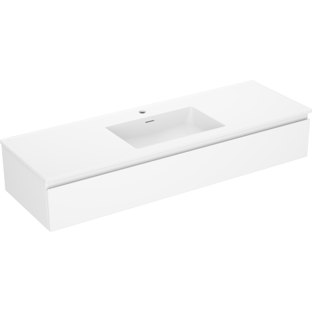 Mexen Orio meuble de salle de bains 140 cm avec lavabo Otis, 1 tiroir, blanc mat - 91A10-14023-1-BF01-W18M01