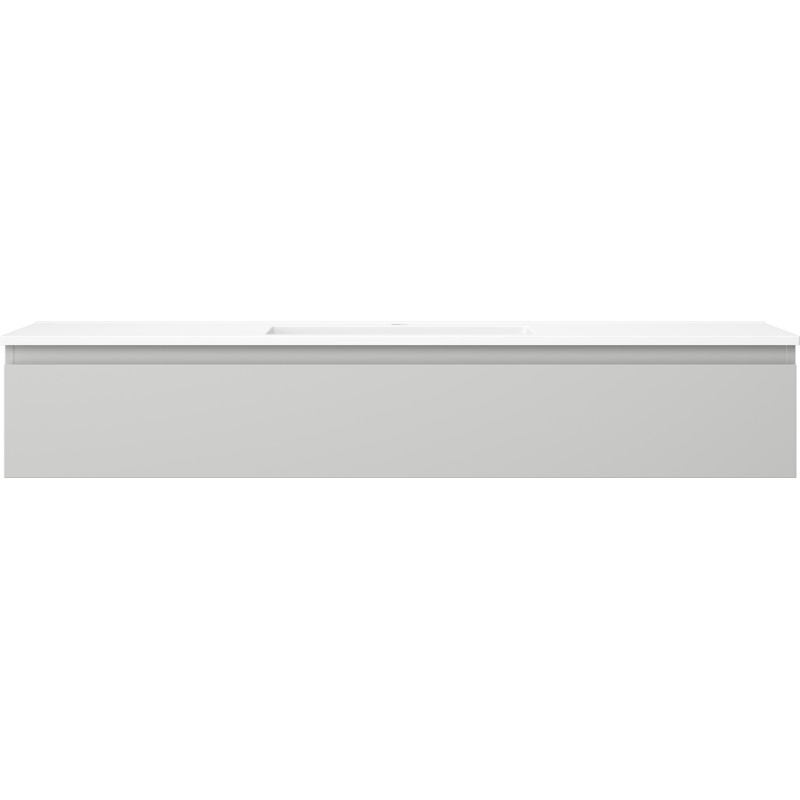 Mexen Orio vannitoakapp 140 cm koos Otise valamu, 1 sahtel, hall matt/valge matt - 91A10-14023-1-BF62-W18M01